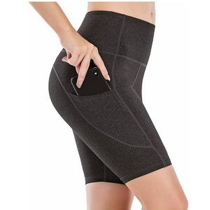 Lianshp Yoga Shorts High Waist Workout Shorts Sz M